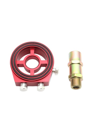 Dinosaurs Store Araç Yağı Filtre Soğutucu Gösterge Adaptörü - Kırmızı