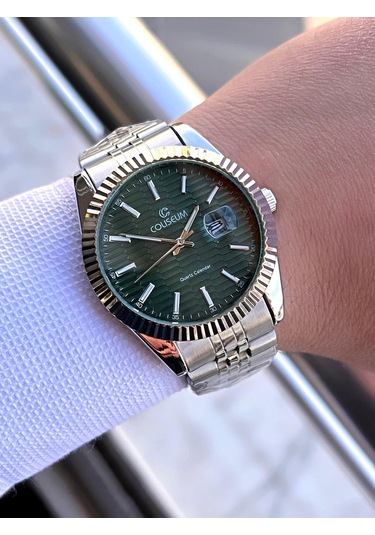 Coliseum Çelik Kordon Takvimli Kadran Kutulu Seri Erkek Kol Saati Ft.aas.ı005
