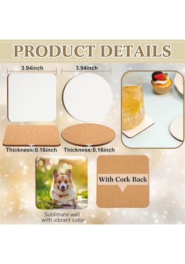 Xurunkeji 24 Adet Süblimasyon Bardak Altlığı 4 X 4 İnç Sert Levha Bardak Altlığı Mantar Ve Mdf Boş Süblimasyon Araba Bardak Altlıkları Yuvarlak, Kare Beyaz Xurunkeji 24 Adet Süblimasyon Bardak Altlığı 4 X 4 İnç Sert Levha Bardak Altlığı Mantar Ve Mdf Boş Süblimasyon Araba Bardak Altlıkları Yuvarlak, Kare Beyaz