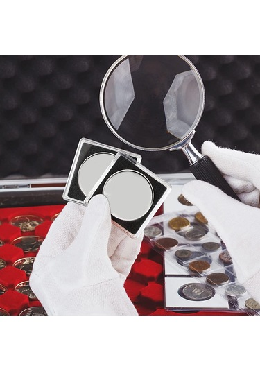 Anjiexun 20 Adet Gümüş Dolar Madeni Para Tutucu, 2 X 2 Yarım Dolar Madeni Para Tutucu, 37,5 Mm Diğer