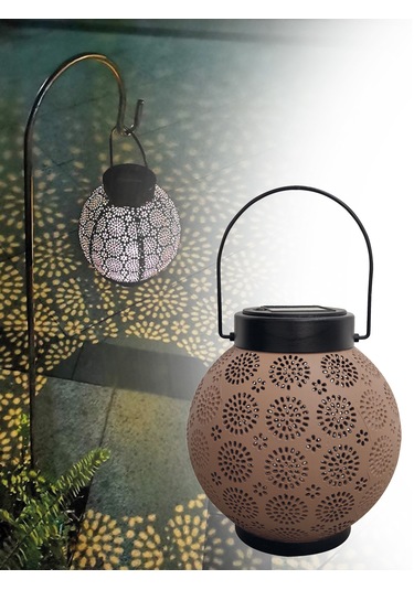 Greentech Güneş Enerjili Dekoratif Led Fener / Askılı Bahçe Feneri / Bahçe Dekorasyon Feneri / GT-SL25R