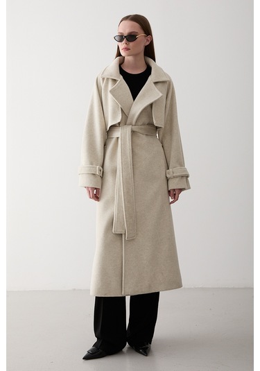 Ekru Vorkuta Kuşaklı Kaban - 407007 Ekru