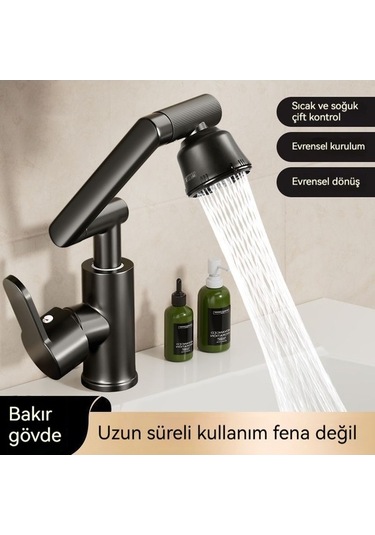 Bosphorusboutique02 Pirinç Üniversal Döner Musluk Ekran, Mutfak Ve Banyo Lavabo İçin Optimum Seçim Diğer