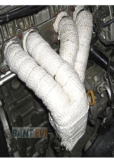 Egzoz Sargı Bandı 5cmx5mt Cam Elyaf Şerit Yanmaz Egzoz Bezi Yapışkansız (Boyanabilir)