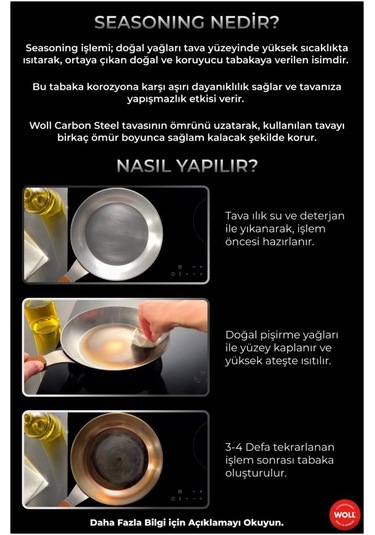Woll Carbon Steel Kızartma Tavası 28 Cm Gümüş