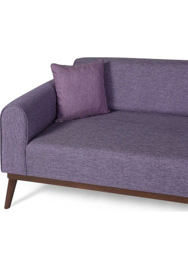 Seneca Yataklı Kanepe Keten Mor Mor