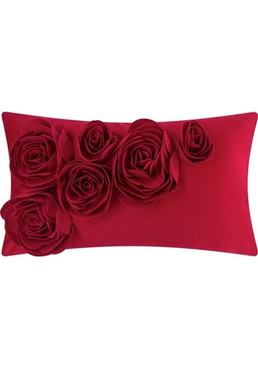 3d Çiçek Yastık Kılıfı Dekoratif El Yapımı Çiçek Yastık Kılıfı Yumuşak Kadife Yastık Kılıfı Yatak İçin Bel Yastığı Oturma Odası Sandalye Kanepe Dekoru Şamları 30cm 50cm Diğer