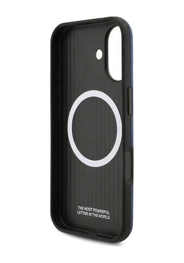 İphone 17 Uyumlu Kılıf Bmw Lisanslı M-safeli Metal Logolu Delikli M Dizayn Deri Kapak Lacivert Lacivert