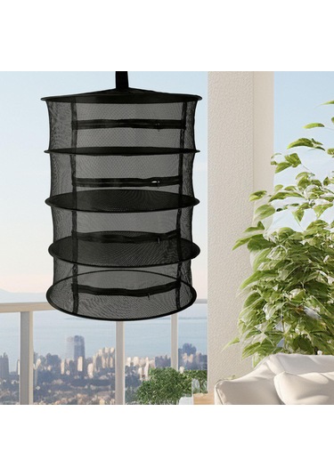 Homyl Bitki Kuru Raf Ağları 4 Katlı Çiçekler Yapraklar İç