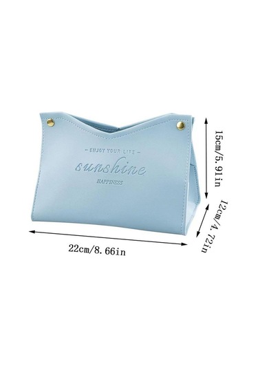 Sarı Oturma Odası Yemek Odası Doku Kutusu Çevre Dostu Deri Çok Amaçlı Düz Renk Yaratıcı Peçete Saklama Kutusu G582