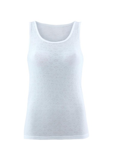 Blackspade 1266 Bayan Beyaz Kalın Askı Thermal Atlet