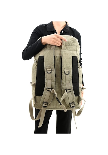 Unisex Dağcı Çantası Kamp Çantası Seyahat Çantası Hafif Klinkır Kumaş Outdoor Çanta 50 30 Cm Bej