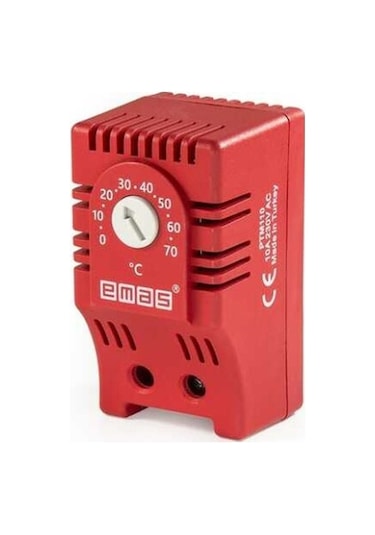 Emas Ptm110 1nc Tekli Kırmızı Ptm Serisi Termostat