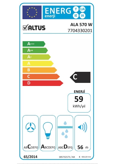 Altus ALA 570W Duvar Tipi Davlumbaz