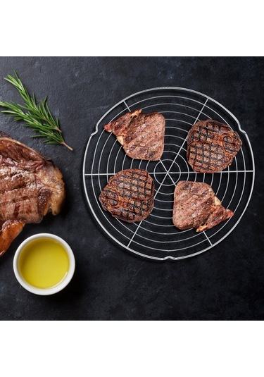 Barbekü, Kamp Ve Piknik İçin Yuvarlak Metal Izgara Ağı