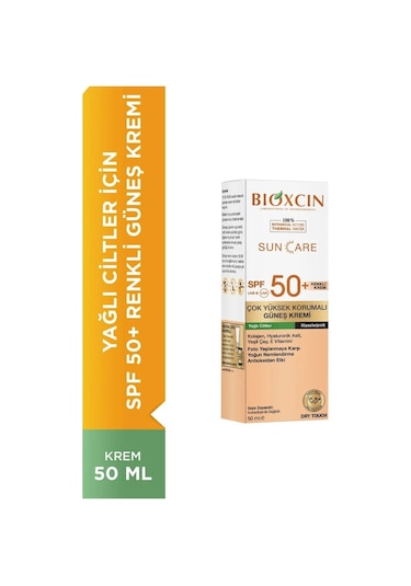 Bioxcin Sun Care Çok Yüksek Korumalı Yağlı Ciltler İçin Renkli Güneş Kremi Spf 50+ 50 ML