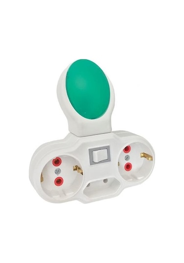 Fetih Gece Lambası Üçlü Golyat Prizli Led Anahtarlı 99-02 Mavi