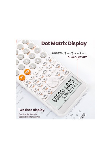 Aubyhe Pn-2891 Hesap Makinesi - 240 İşlevli, Lcd Büyük Ekran, Ag13 Pil Dahil Pembe, Mavi, Beyaz Seçenekli Beyaz