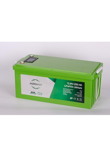 Agromot 200ah 12.8v Volt Lcd Ekran & Bluetooh Lityum Akü Lifepo4
