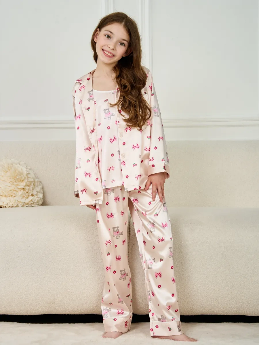 Missing Element Şort Ve Pantolu İpek 7'li 1 Arada Çocuk Pijaması 434500436 Pembe