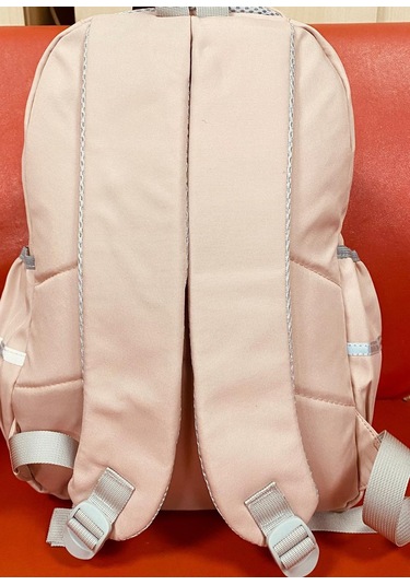 Young 51666 İki Ayıcık Maskotlu Okul Çantası Sırt Çantası Lise Çantası Spor Çanta Günlük Çanta Pembe Desenli