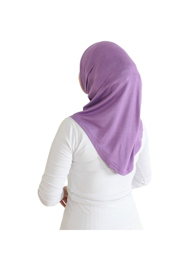 Spor Başörtüsü Kadın Hazır Giyim Türban Viskon Eşarp Şal - Lila Lila