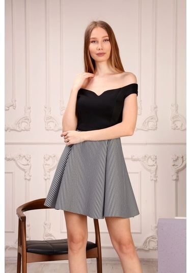 Aymeravm - Eteği Çizgili Kadın Elbise - Gsp3101Ga