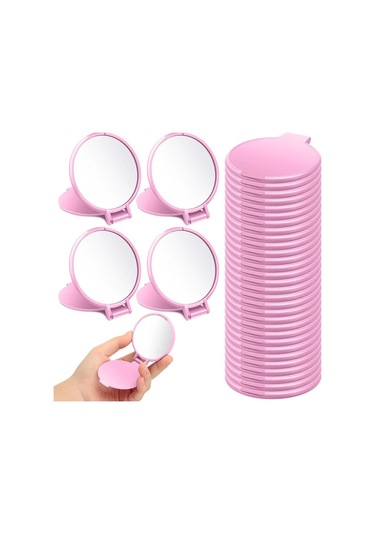 Willowhaven 10 Adet Beyaz Makyaj Aynası, Taşınabilir Yuvarlak Kompakt Çerçeveli Seyahat Aynası Beyaz