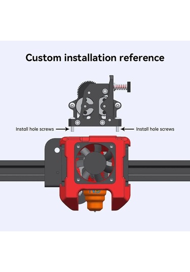 Yüksek Hızlı 36 Mm Yuvarlak Step Motorlu Hgx-lite Ekstruder Siyah