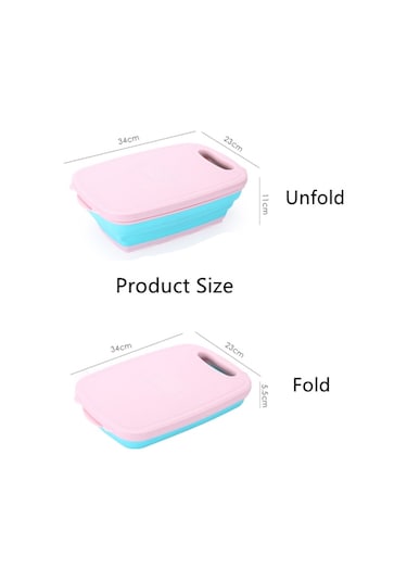 9'u 1 Arada Katlanır Plastik Çok Fonksiyonlu Ev Kesme Tahtası Yeşil