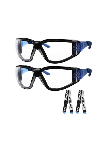 Willowhaven Safetree 2 Adet Transparent Anti Fog Çizilmeye Dayanıklı Güvenlik Gözlüğü Uv Korumalı Ayarlanabilir Kayış