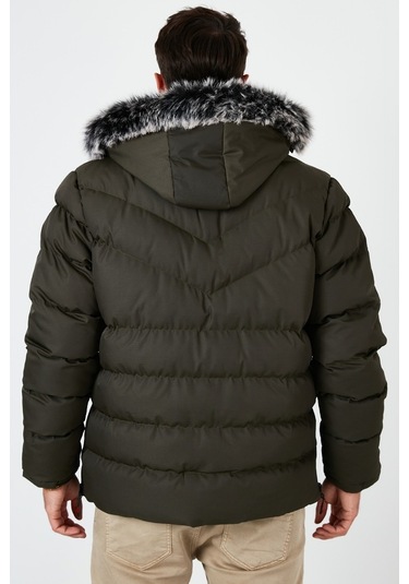 Buratti Slim Fit Suni Kürklü Peluş Astarlı Çıkarılabilir Kapüşonlu Şişme Erkek Mont 5761080 B Haki Buratti Slim Fit Suni Kürklü Peluş Astarlı Çıkarılabilir Kapüşonlu Şişme Erkek Mont 5761080 B Haki
