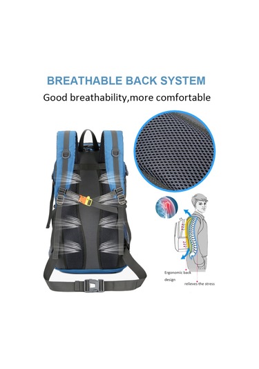 Hombey Açık Hava Çantası 50l Dağcılık Sırt Çantası Su Geçirmez Açık Hava Koşu Çantası Bisiklet Çantası Bü Koyu Yeşil