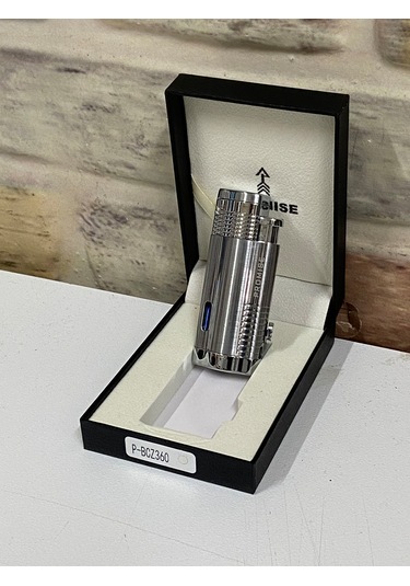 Promise Gaz Göstergeli Üçlü Ateşlemeli Gümüş Gri Renk Kişiye Özel