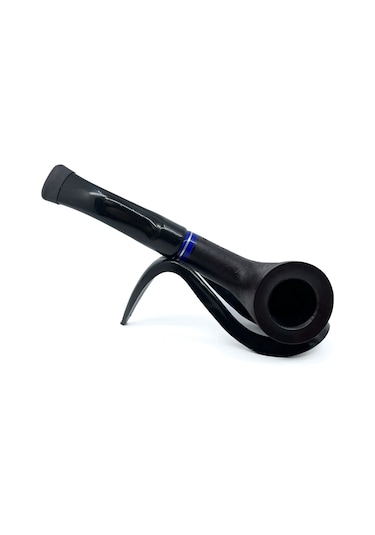 Dapper Bent Billiard Briar Gül Kökü 9 Mm Filtreli El Yapımı Pipo - 3078