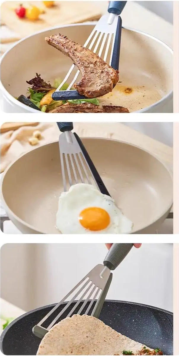 Stil'nyj İ Udobnyj Dom Çizilmeye Karşı Çelik Silikon Mutfak Spatulası 170225151 Gri