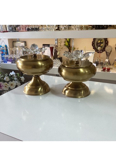 Dekoratif 2'li Nilüferli Kutu Eskitme Renk