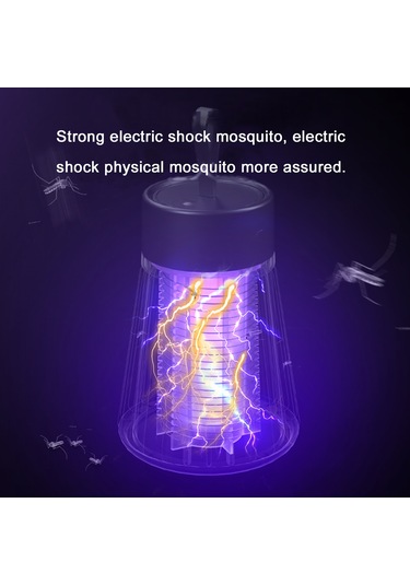 Monyee Gri Usb Şarjlı 2000mah Elektrikli Atıcı, 368nm Led-uv Işıkli Ev Ve Dış Mekan Kovucu, Bg-002 Modeli Gri