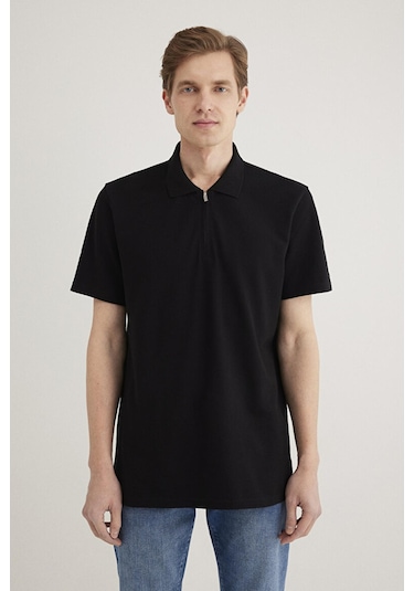 Mavi M0612525-900 Erkek Half Zıp Polo Siyah Mavi M0612525-900 Erkek Half Zıp Polo Siyah