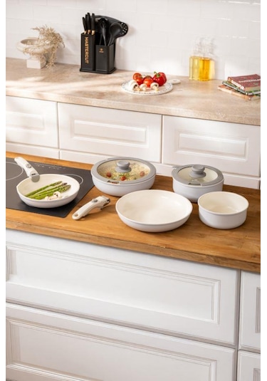 Emsan Easy Click Tencere Seti Açık Gri Gri