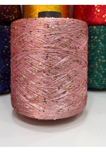 100gr Pullu El Örgü İpi - Pembe