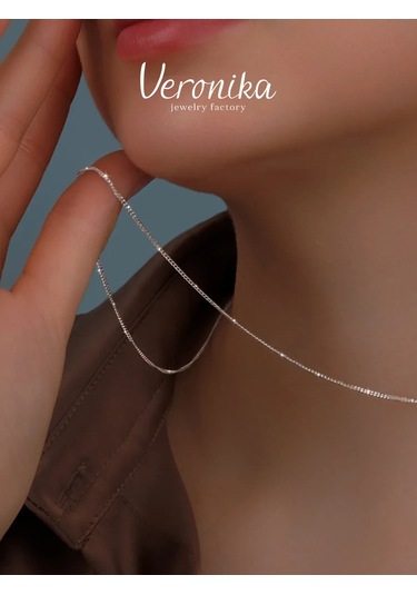 Veronika 925 Ayar Tam Ağırlıklı Gümüş Zinciri Pançkur Örgüsü 434768162 Gri