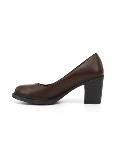 Gönderi R Kadın Kahve Antik Orta Kalın Topuklu Hakiki Deri Ayakkabı Gdza13424336 Kahve