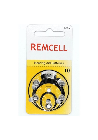 Remcell 10 Numara 1.45V İşitme Cihazı Pili Blister 6'lı