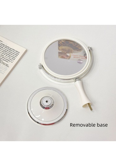 Hangfox 6 İnç Avrupa Stili 360 Derece Döner Masaüstü Makyaj Aynası - İki Yönlü 3 Kat Büyütme Fonksiyonu Büyük Boy Dairesel