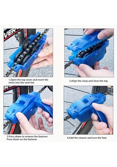 Elmpaly 4'lü Bisiklet Temizlik Seti, Bakım Aletleri Zincir Temizleyici