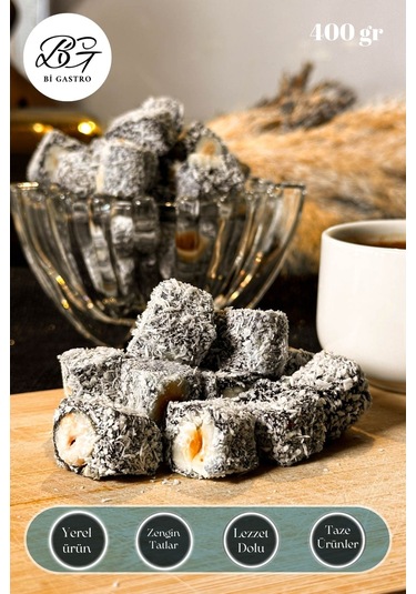 Böğürtlenli Fındıklı Çifte Kavrulmuş Kuş Lokumu - Türk Lokumu - 400 Gr