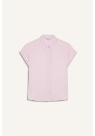 DeFacto Regular Fit Basic Düz Viskon Kısa Kollu Gömlek N7819AZ25SPPN47 DeFacto Regular Fit Basic Düz Viskon Kısa Kollu Gömlek N7819AZ25SPPN47