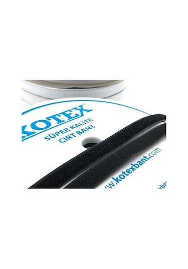 Kotex Cırt Bant 2 Cm Dikilebilir 10 Metre Siyah/Beyaz
