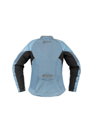 Icon Womens Overlord 3 Korumalı Kadın Motosiklet Montu Siyah Mavi